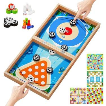Imagem de Jogos de Tabuleiro para Toda a Família - Brinquedo de Xadrez Voador para Mesa,Jogo De 7 em 1 Para Rotinas Casa Meninos Meninas Jardim De Infância Atividades Sala Aula