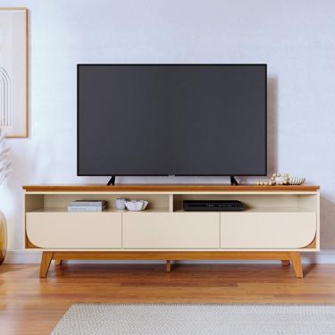 Imagem de Rack para TV até 75 Polegadas 3 Gavetas com Pés Selene Madetec