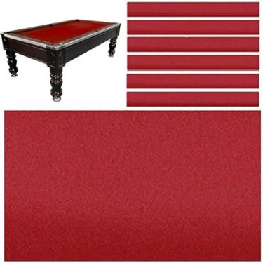 Imagem de Kit De Substituição De Feltro Para Mesa De Bilhar, 7ft/8ft/9ft Capa De Pano De Bilhar Para Jogo De Bilhar Com 6 Pano De Fundo Para Uma Variedade De Jogos, Red, 7ft