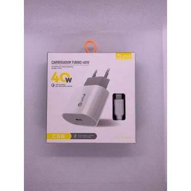 Imagem de Carregador Wallo 40W TipoC para iPhone Original, Branco, Bivolt