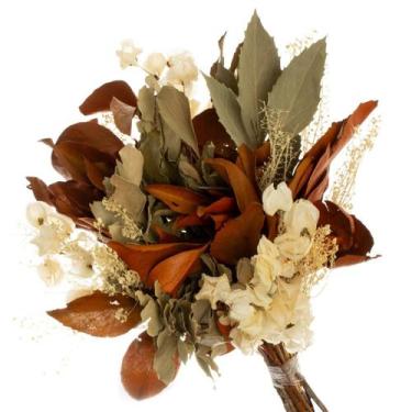 Imagem de Buque de Flores Secas Carne de Vaca Laranja - Pense Flores