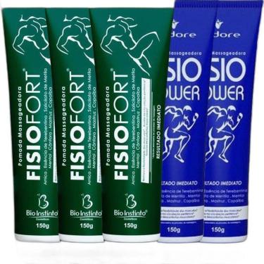 Imagem de Kit 3 Pomada Massageadora Fisiofort + 2 Pomada Fisio Power