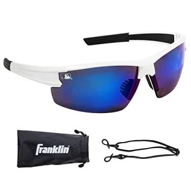 Imagem de Óculos de sol retangular Franklin Sports, branco, 72 mm