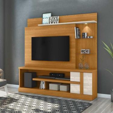 Imagem de Home Theater Maxim Porta 2 Prateleiras Iluminação LED MDP até 55 Cinam