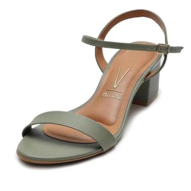 Imagem de Sandália Vizzano Salto Médio Feminina - Verde Oliva - 34
