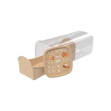 Imagem de Porta Pão De Forma De Plástico Café Da Manhã Retrô Plasútil Cor Cinza 