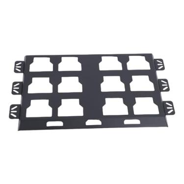 Imagem de Fockety Placa de Montagem da Caixa de Ferramentas, Base de Armazenamento de Liga de Alumínio para Montagem de Parede ou Piso Com Acabamento de Esmalte, Compatível Com Carrinhos de (BLACK)