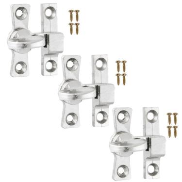 Imagem de Tranqueta Fecho Trinco Bico Virado Porta Janela Kit 03 Un