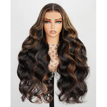 Imagem de Peruca Arabella Lace Front 13x4 de cabelo humano Body Wave 1B/30