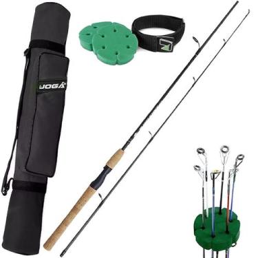 Imagem de Vara de Carbono p/ Pesca Molinete Staff 1,68mts 17lbs + Porta Vara com