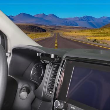 Imagem de Bekantogy Suporte de celular para carro compatível com Nissan Frontier 2022-2025 console central display multimídia painel lado esquerdo clipe de ventilação celular kit de suporte de carro (estilo B)