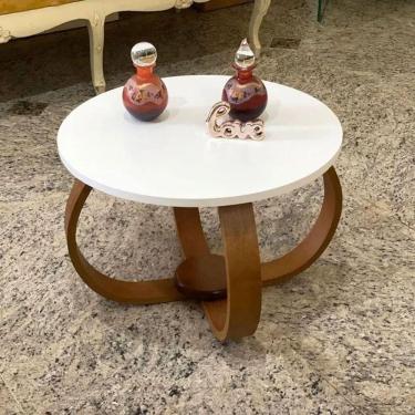 Imagem de Mesa De Centro E Lateral Pés Cebola 50x35cm Cor Branco