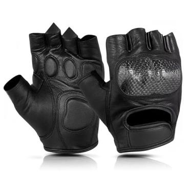 Imagem de DS Daniel Smart Luvas de motocicleta masculinas – Luvas de motociclista de couro premium acolchoadas com gel respirável