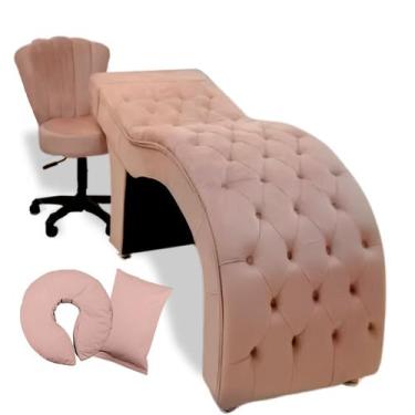 Imagem de Kit Maca + Mocho + Almofadas - Estética Fixa Profissional Estofada Cap