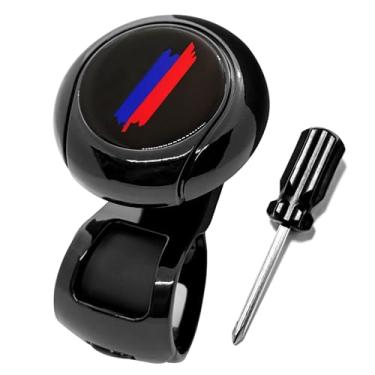 Imagem de /// Tricolor Sport - Botão giratório de volante, antiderrapante universal - adequado para BMW X1 X2 X3 X4 X5 X6 x7 1 2 3 4 5 7 M Series SUV, carros, caminhões, barcos, trator de ônibus RV e mais