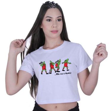 Imagem de Blusinha Cropped Algodão Natal The Grinch - LAFRE, Branco, GG