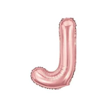Imagem de Balão Letra Metalizada Rose Gold - 40cm (escolha Sua Letra) - PartiuFe