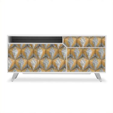 Imagem de Adesivo de Revestimento Móveis - Cubos - Madeira - 507rev - Allodi