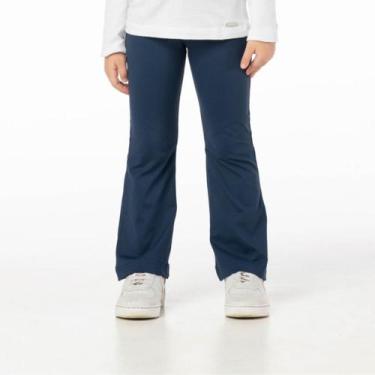 Imagem de Calça Infantil Menina Bailarina Escolar Flare Marinho Suplex - VRASALO