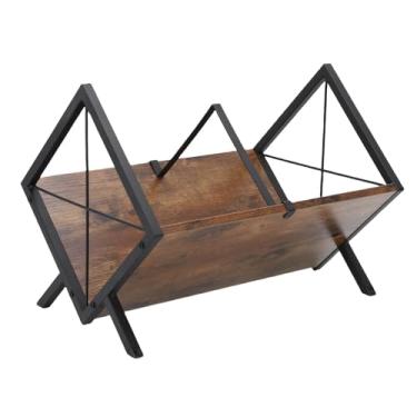 Imagem de Asixxsix Record Storage Rack Titular, Música Multifuncional de Ferro Moloso Records Exibir 80 LP Com Divisor, Organizador de Estilo Retro para Livros, Revistas, Arquivos, Álbums