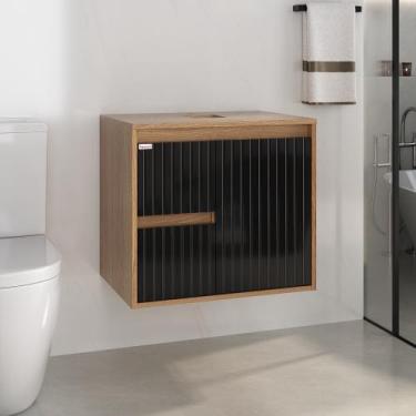 Imagem de Gabinete Clarice 60 Suspenso com Tampo - Fabribam, Catedral / Preto