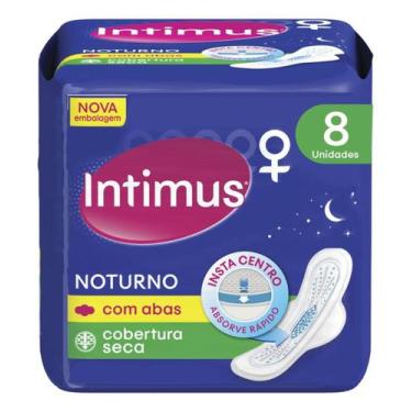 Imagem de Kit c/ 6 Absorvente Noturno Seca Com Abas 8 Unidades Intimus