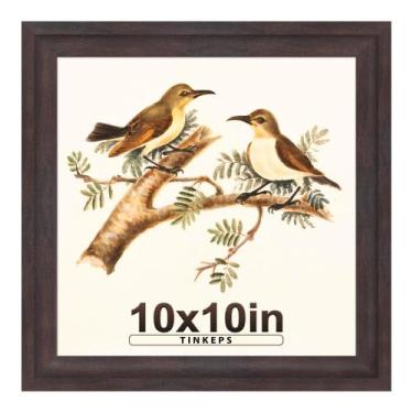 Imagem de Porta-retratos Tinkeps Walnut Brown 10x10 cm em estilo vintage