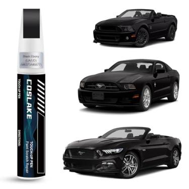 Imagem de COSLAKE Tinta de retoque de carro (ébano preto (UA/UD/M6373/M6877)) para Ford, kit de reparo de arranhões de pintura de carro, solução rápida e fácil de reparar, caneta removedor de arranhões 2 em 1