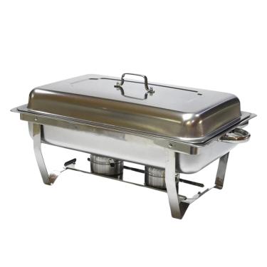 Imagem de Rechaud Retangular 11L 1 Cuba GN 1/1 Banho Maria Aço Inox