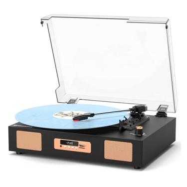 Imagem de MANGOSTAN Toca-discos de vinil com alto-falantes