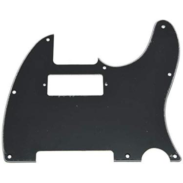 Imagem de Dopro Tele Guitar Pickguard placa arranhada com mini orifício para captador Humbucker serve nos EUA/Mexicano Fender Telecaster Preto 3 Camadas
