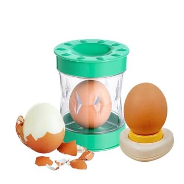 Imagem de Ferramenta de descascador de ovos cozidos com furador de ovos – Conjunto de remoção de casca fácil para ovos perfeitamente descascados, utensílio de cozinha para cozinhar, saladas, ovos cozidos e