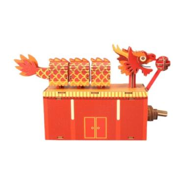 Imagem de Almencla Brinquedos de quebra-cabeça 3D, blocos de construção de dragão, fácil montagem, artesanato, brinquedos educativos, kit de madeira 3D para maiores de 8