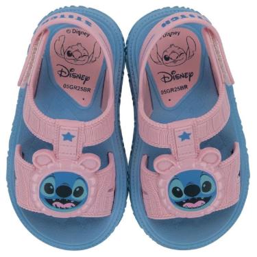 Imagem de Sandália Disney Stitch Puff Bag 23224 - Azul/Rosa