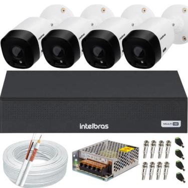 Imagem de Kit cftv 4 Câmeras HD 720p VHL 1120 B DVR 1104C Intelbras