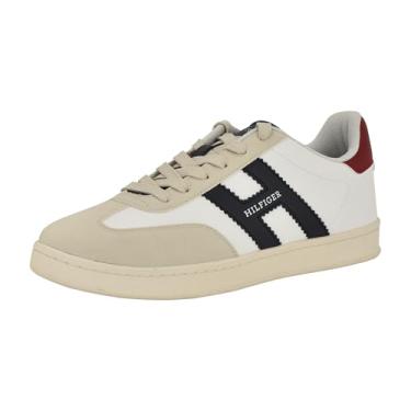 Imagem de Tommy Hilfiger Tênis masculino Javlon, multicor (Light Natural/Dark Blue Multi 110), 44