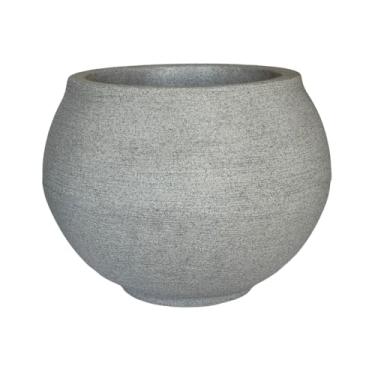 Imagem de Vaso Grande Decorativo Redondo Esfera Plantas Jardim Varanda (Branco Stone)