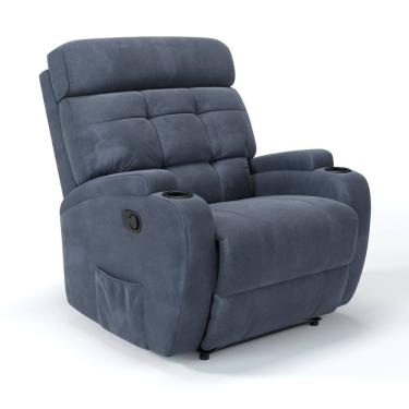 Imagem de Poltrona do Papai Reclinável Manual em Tecido Suede Damie