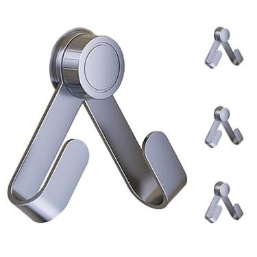 Imagem de bihijua 4 peças de suporte ajustável para tampa de panela, suporte adesivo sem broca, organizador de tampa para porta de armário/montado na parede, serve para tampas de 15 a 35 cm