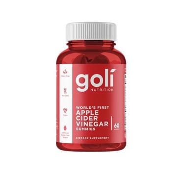 Imagem de Goli Nutrition Gomas de vinagre de cidra de maçã, veganas, à base de plantas, sem OGM, sem glúten e sem gelatina, 60 peças (pacote com 1)