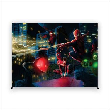 Imagem de Painel de Festa Retangular Aranha Humana 3,00x2,00 Metros Fera Print, 