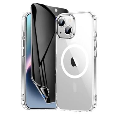 Imagem de Capa Capinha Case Magnética Carregamento por Indução E Película de Cerâmica Privacidade Fosca Para iPhone (iPhone 14 Plus)