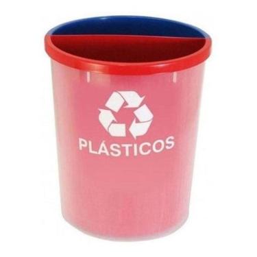 Imagem de Lixeira Mix 25 Litros Coleta Seletiva Com 2 Divisões Mix2