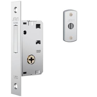 Imagem de Fechadura Auxiliar 1003 Com Espelho De Inox Polido - 80071 - Stam Fechadura 1003 Esp. De Inox Polido - 80071 - Stam