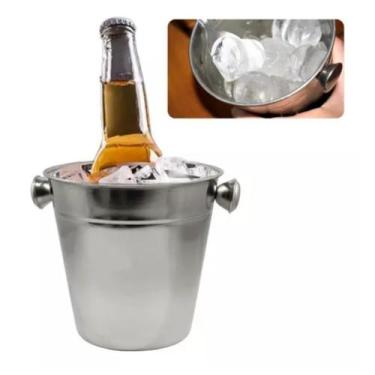 Imagem de Balde De Gelo Pequeno Inox Euro Bar 1,5 litro home pratico