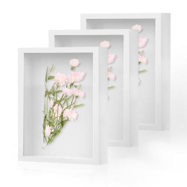 Imagem de Shadow Box Frame SMZCTYI 8x10 - pacote com 3 unidades de madeira com v