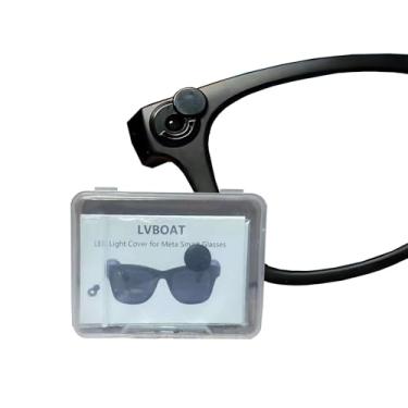 Imagem de 1 adesivo blecaute LED compatível com óculos inteligentes Ray-Ban Meta, Wayfarer, Skyler, Headliner, Oakley Meta HSTN Light Cover, adesivo médio para reaplicar adesivos