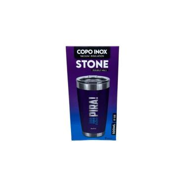 Imagem de Copo Inox Térmico Stone 500Ml - Inspira, Não Pira, Respira