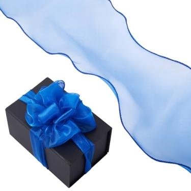 Imagem de Bestewelry Fita de organza transparente de 13,12 metros de fio de rabo de peixe fitas largas para presentes para buquê de flores, embalagem de presente de dia dos namorados, decoração de artesanato de