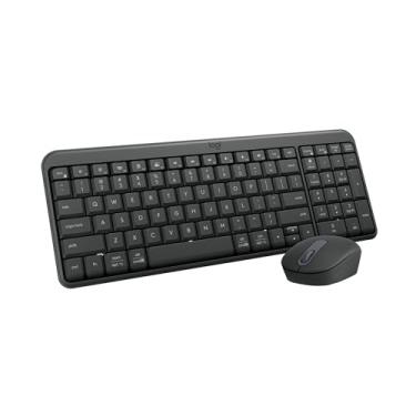 Imagem de Logitech Combo de mouse e teclado sem fio Bluetooth MK250: conectividade rápida e fácil, teclado sem fio compacto, mouse ambidestro, estrutura durável - Windows/MacOS - grafite